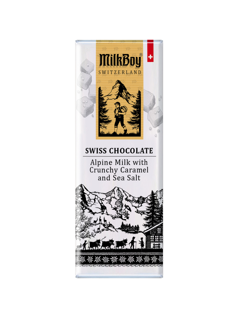 Swiss Alpine Milk Chocolate with Caramel & Sea Salt Snack Size Bar