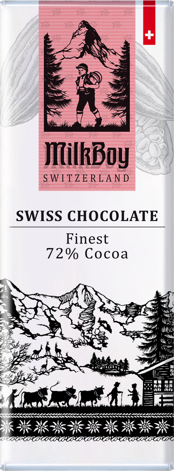 Buy Swiss Dark Chocolate Finest Dark 72% Cocoa | Milkboy Swiss