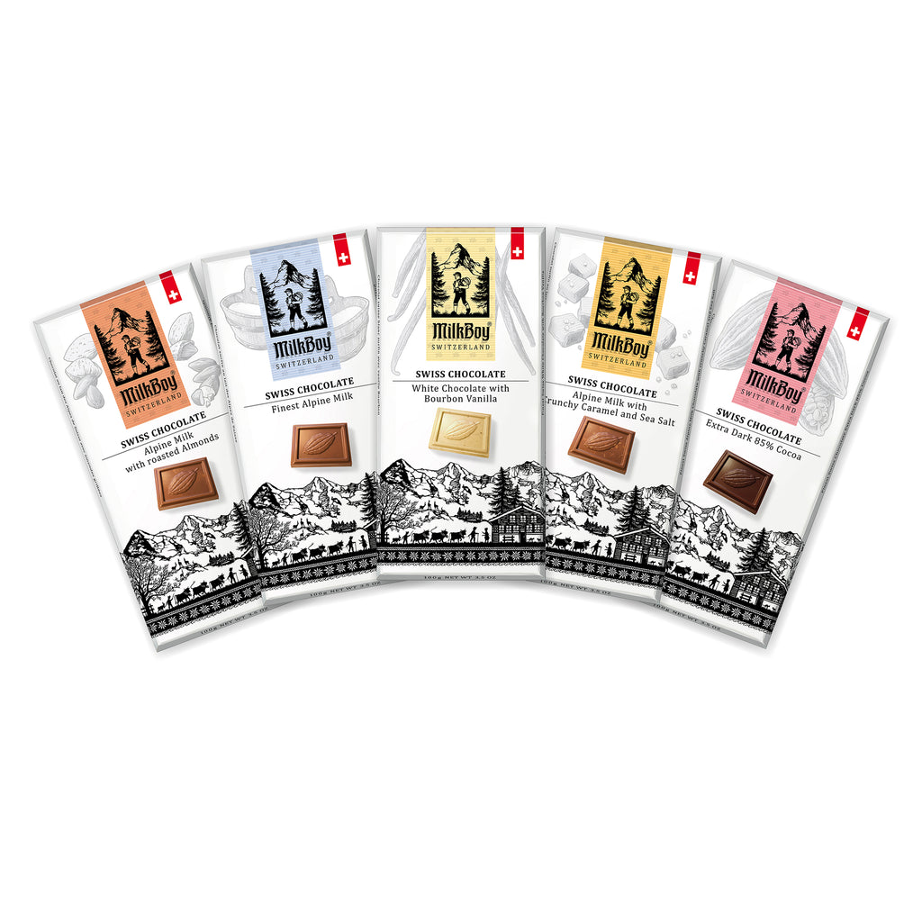 Milkboy Finest Swiss Chocolate Variety Pack - Top 5 bars