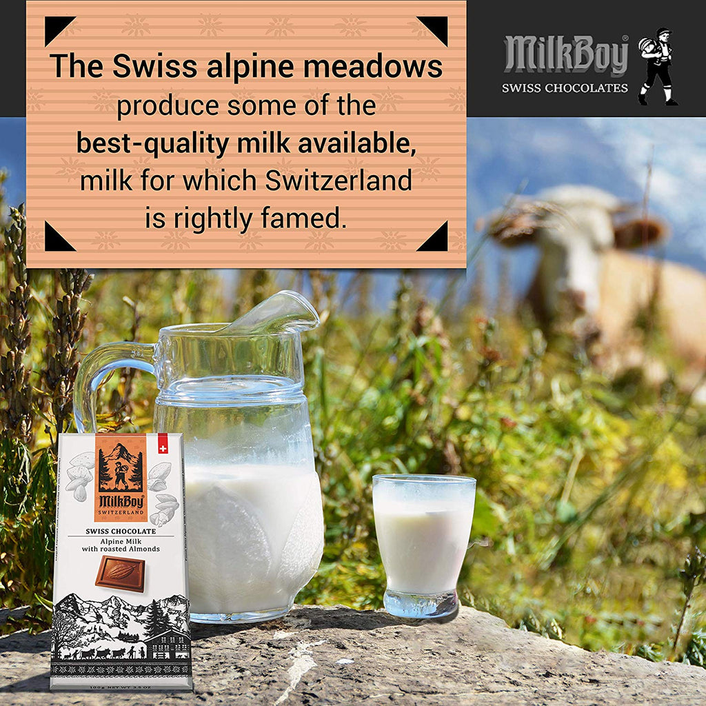 Milkboy Finest Swiss Chocolate Alpine Milk with Roasted Almonds