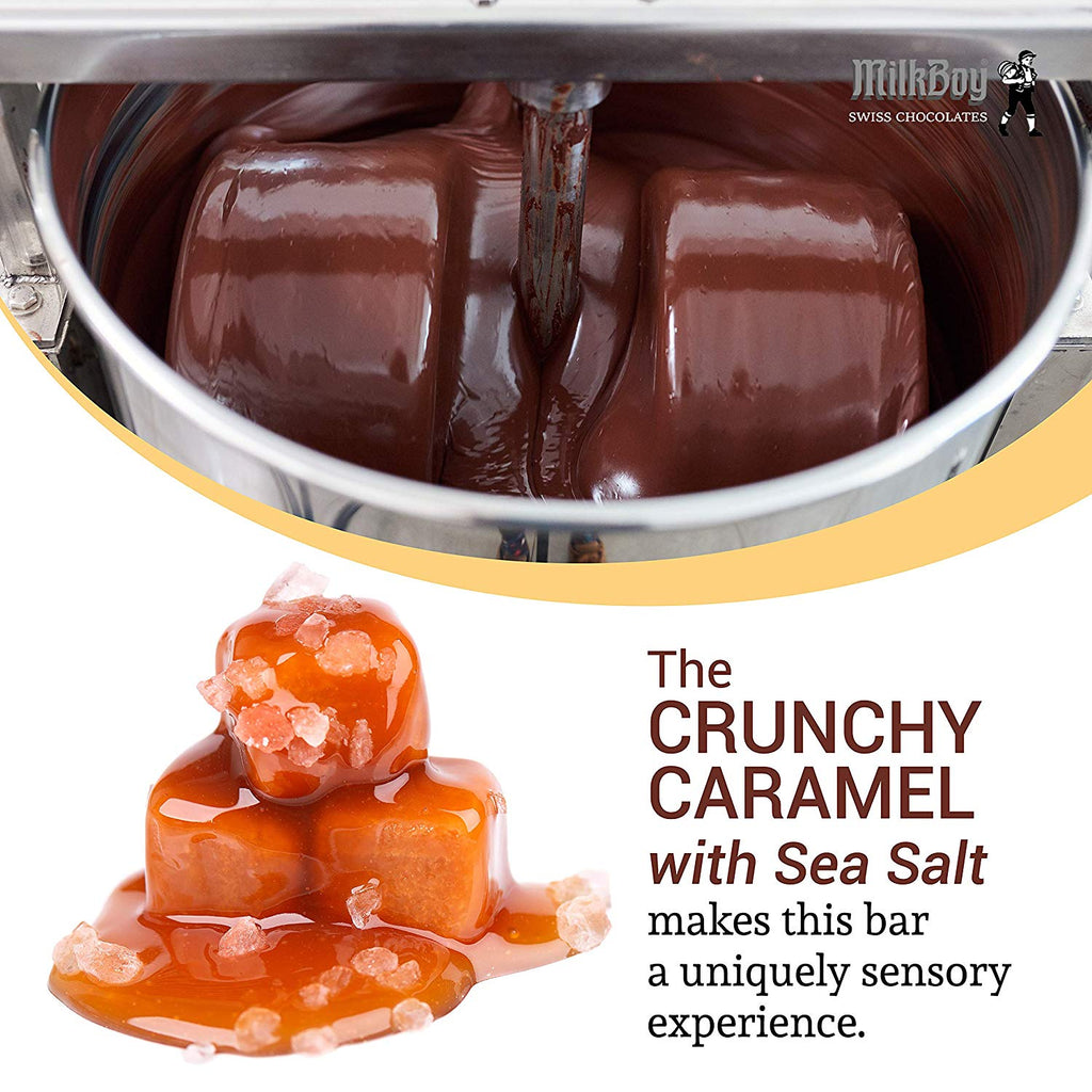 Buy Milkboy Swiss Milk Chocolate Salted Caramel - Alpine Milk Chocolate Bars With Crunchy Caramel Sea Salt Gluten Free Non Gmo All Natural Chocolates Candy Made In Switzerland 3 5 Oz 5 Pack